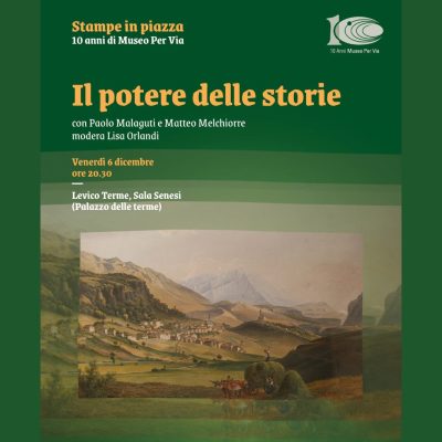 La locandina dell'ultimo evento con il titolo, luogo e data